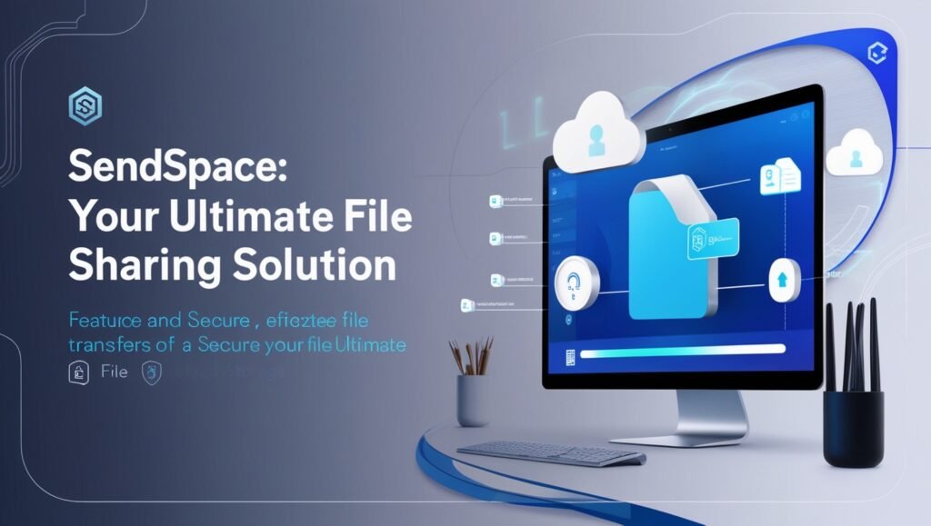 SendSpace interface showcasing file upload and sharing features